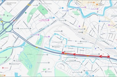 Tijdelijke afsluiting IJsselallee 22 okt 18:00u tot 23 okt 18:00u 